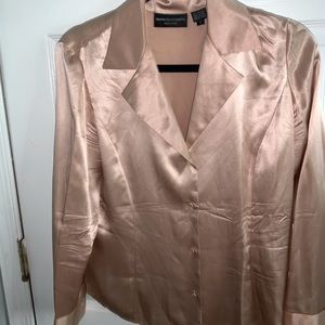 SILK Faint Pink Button Up Shirt